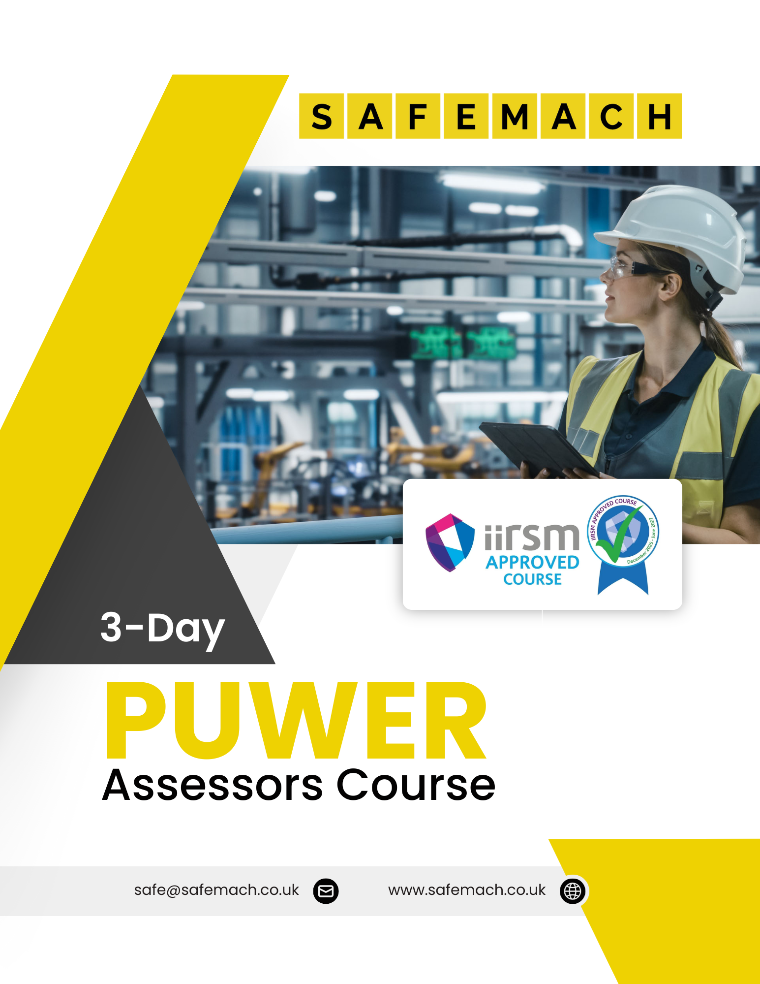 3 day PUWER Assessor Training Course